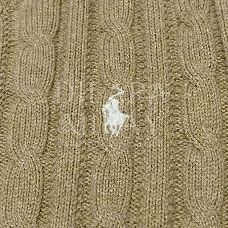 Polo Ralph Lauren Authentic Cable Knit in Camel Melange, foto 4