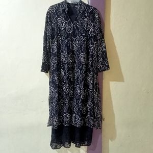 Muslim Batik Maxi dress Wanita black