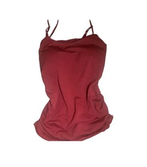 maroon tank top