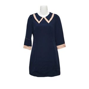 Vintage Casual Going out dress Wanita navy
