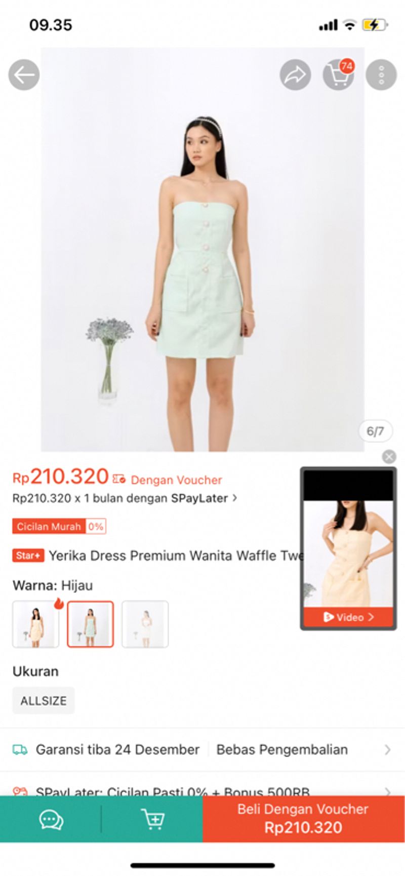 dres baru belum di pake, foto 2