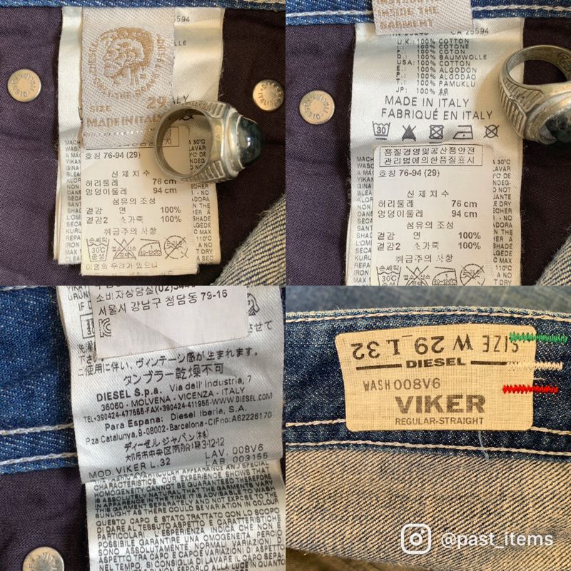 Diesel Viker Men's Jeans Button Fly Regular Straight, foto 7