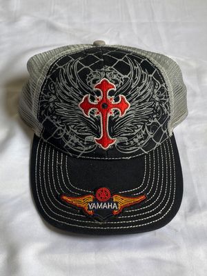 topi trucker hat cross y2k vintage yamaha racing
