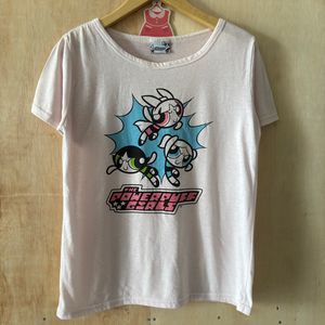 Y2K Power Puff Girl Pink Tee
