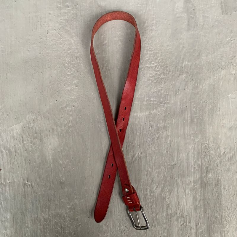 Vintage leather hard buckel belt, foto 6