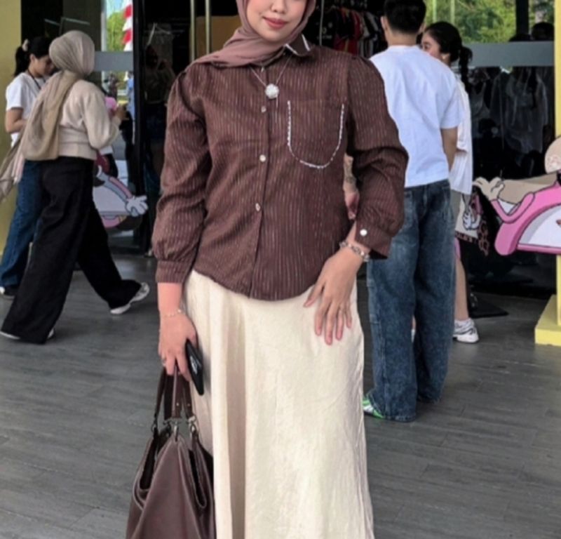 Kemeja List Mahogany, foto 2
