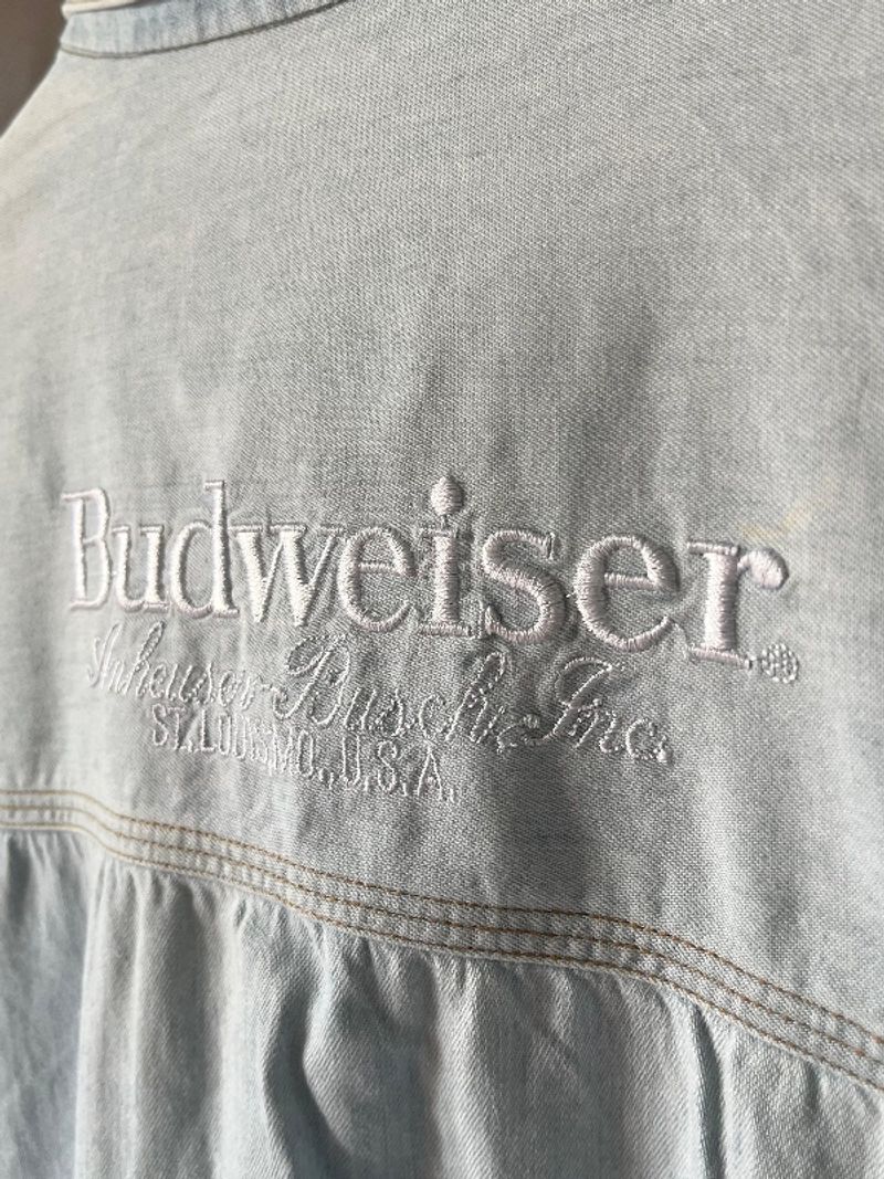 VINTAGE 90s BUDWEISER OVER CHAMBRAY SHIRT, foto 6