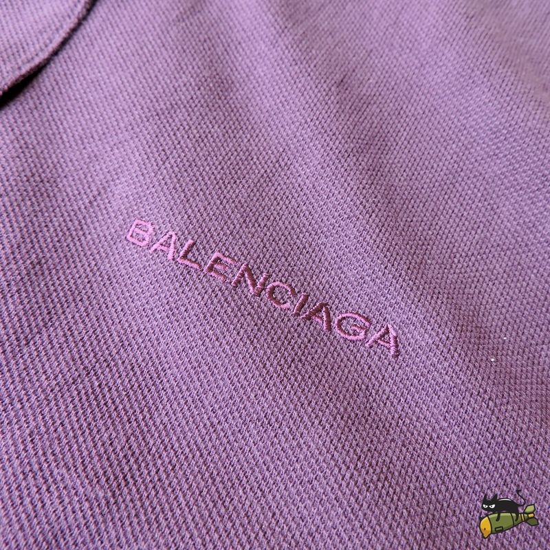 BALENCIAGA LONG SLEEVE SCRIPT COLLAR POLO SHIRT, foto 5