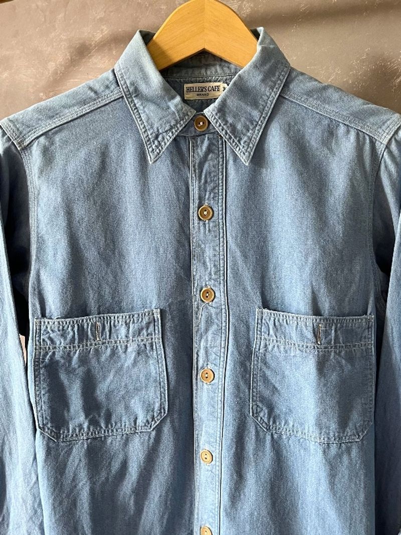 HELLER'S CAFE BRAND CHAMBRAY SHIRT, foto 2