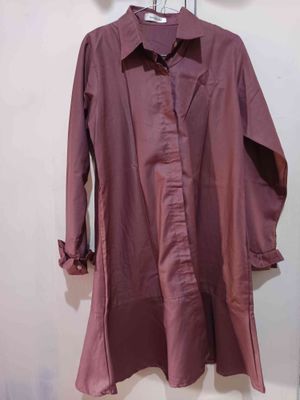 09WOMEN Muslim Casual dress Wanita burgundy