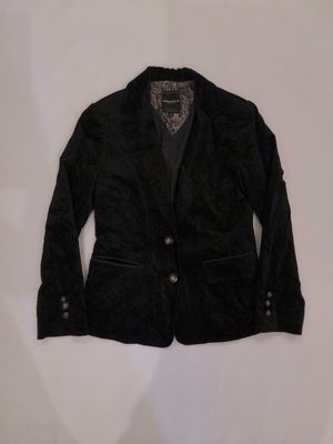 Crocodile velvet blazer black