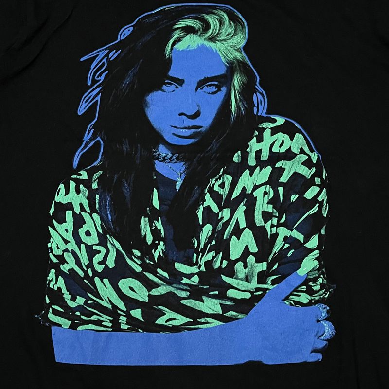 Kaos Singer Billie Eilish Neon Official Merch, foto 2