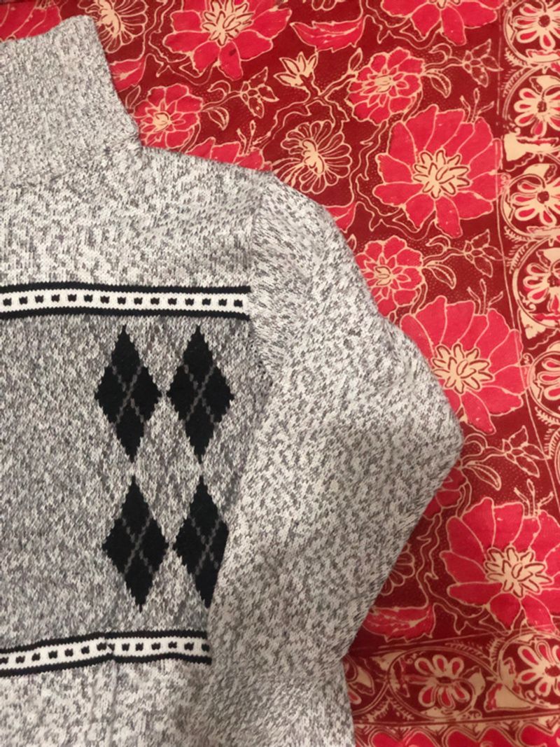 Turtleneck Grey Knitted Sweater for Man, foto 4