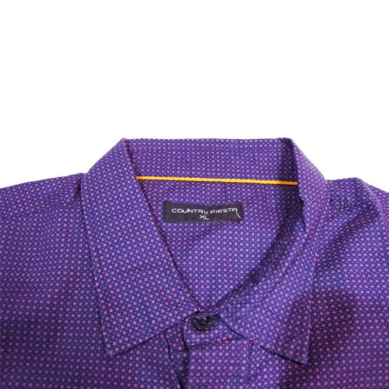 Kemeja Polo CF Motif Ungu, foto 3