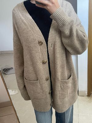 Mango Button up knit cardigan oversized