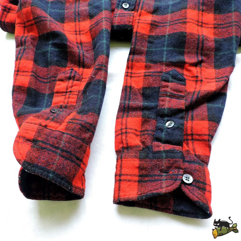 PENDLETON PURE VIRGIN WOOL PLAID FLANNEL LONG SLEEVE SHIRT, foto 8