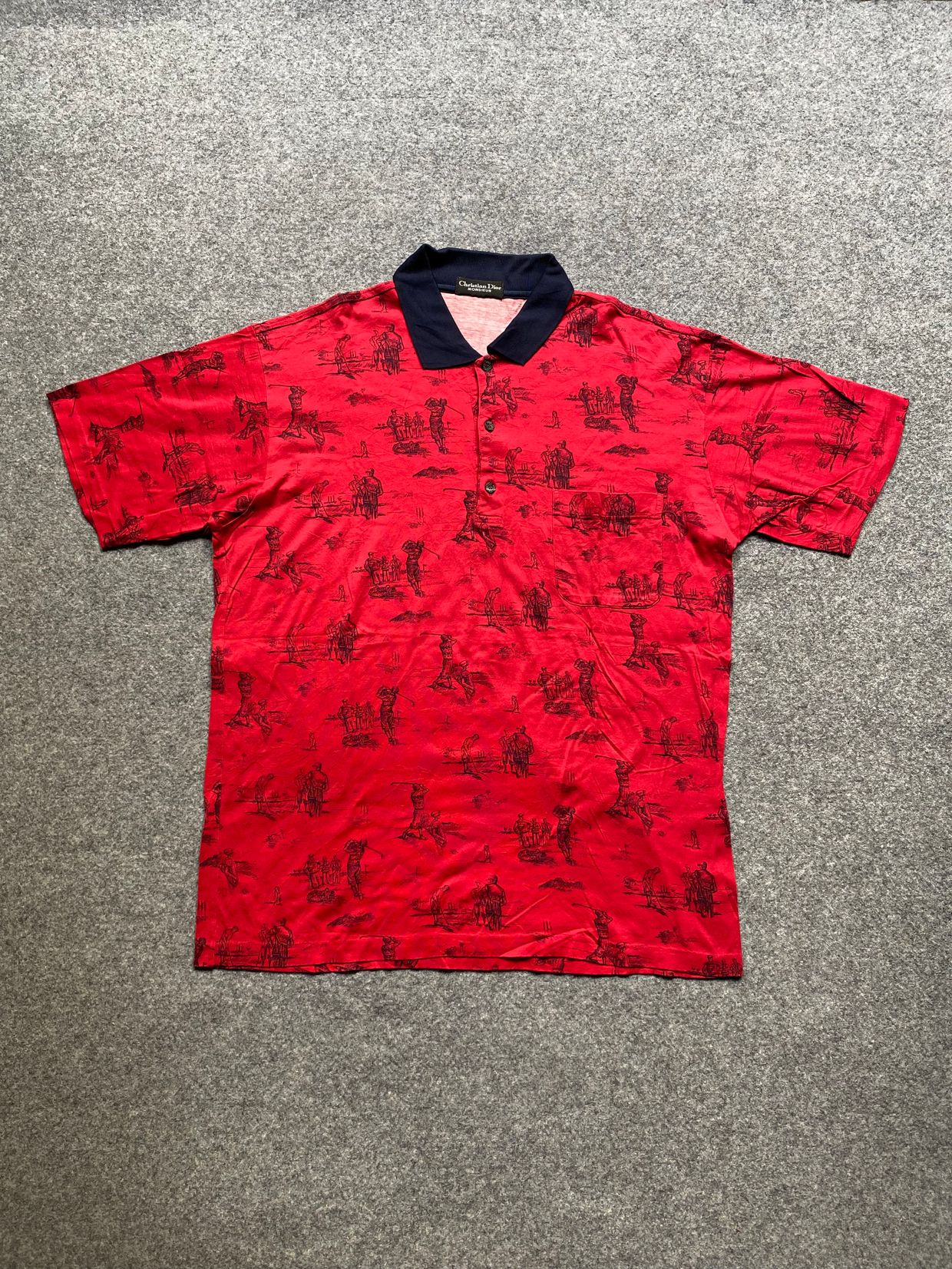 Dior Polo shirt Pria red