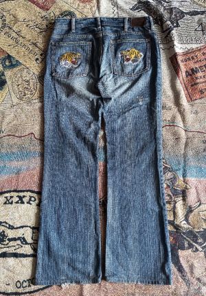 y2k bootcut jeans bordir Tiger