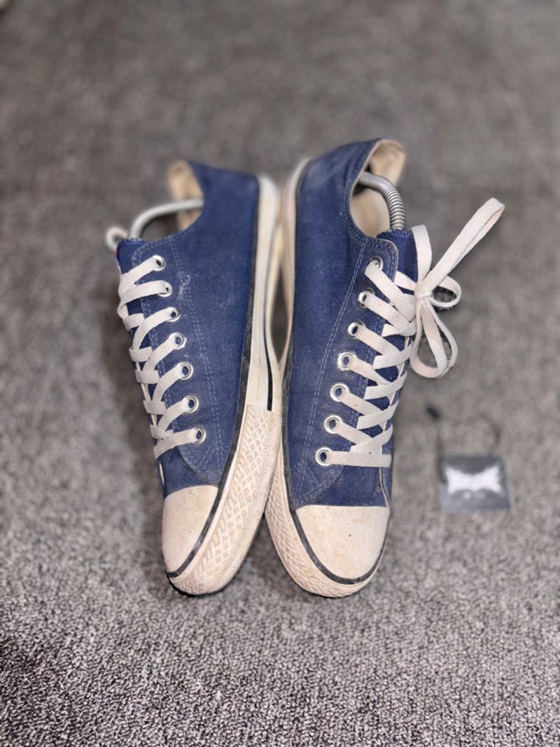 Sepatu Converse Low - Navy Blue, foto 3