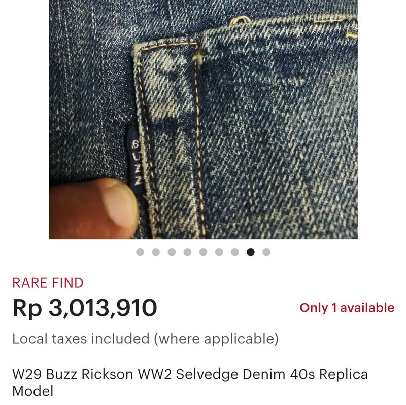 Buzz Ricksons Casual Jeans Pria navy blue, foto 7