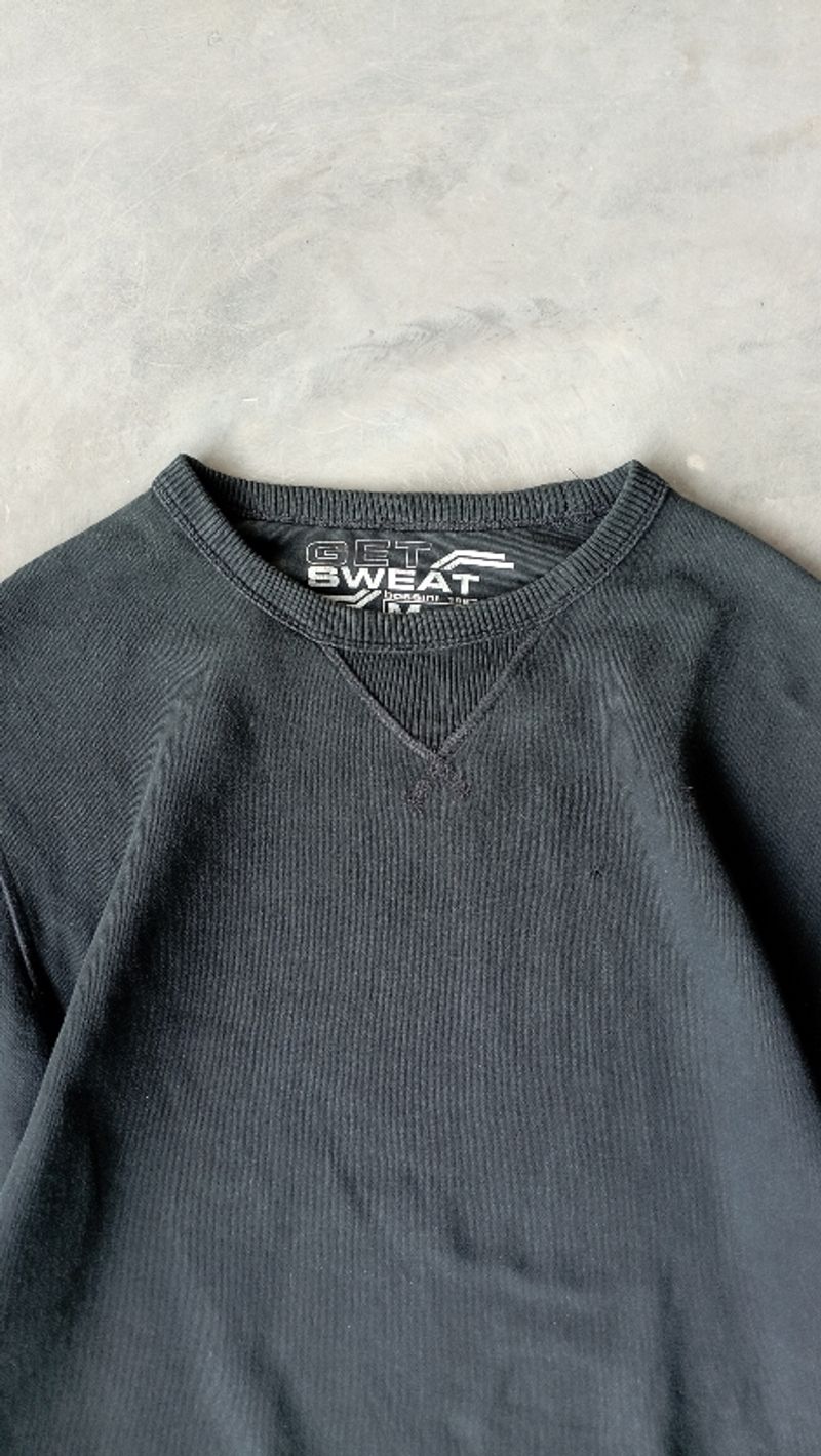 2000's Heavyweight Black Sweatshirt Boxy, foto 3