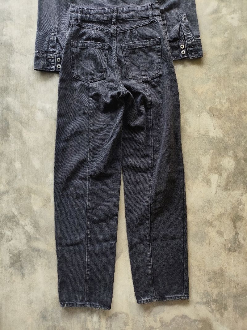 JUMPSUIT ZARA DENIM BLACK WASHED, foto 9