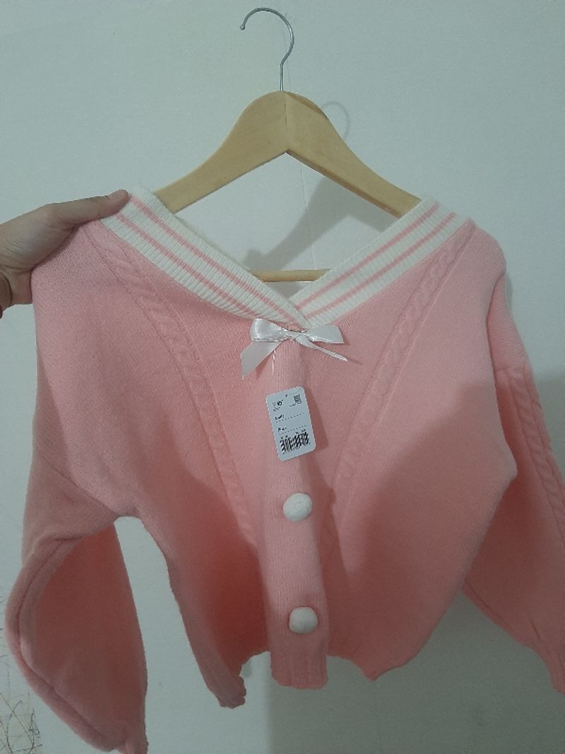 SWEATER V-NECK RAJUT KEPANG, foto 2