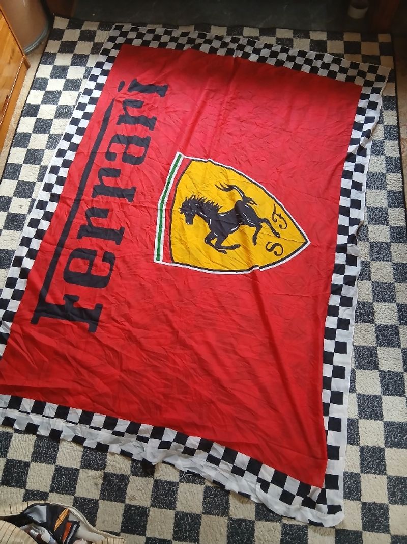 Vtg Ferarri Flag Walldecor, foto 2