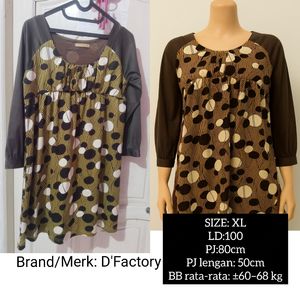 Blouse Wanita Vintage Dots D'Factory XL