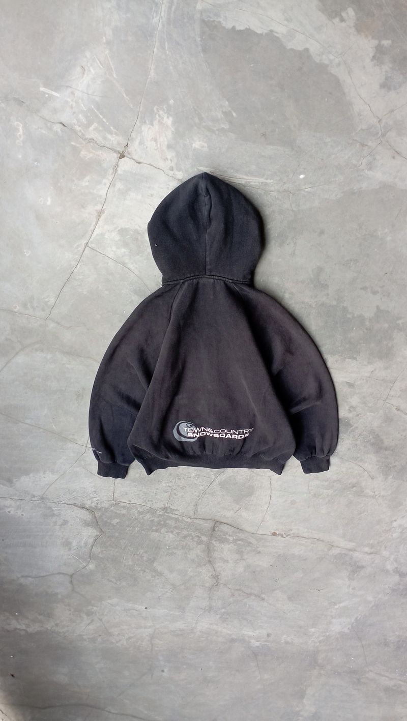 Vintage Hoody Pria black, foto 4
