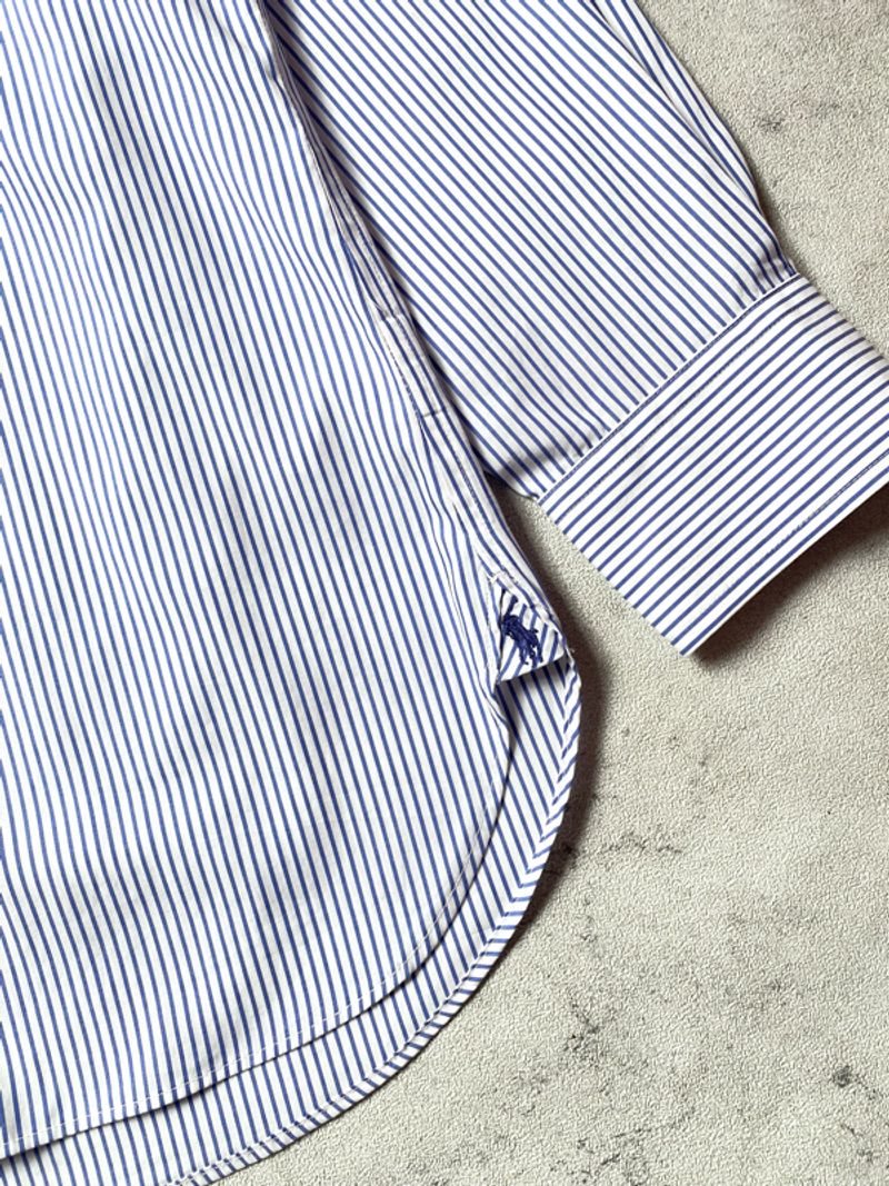 RALPH LAUREN STRIPE BLUE SHIRT BUTTON UP, foto 6
