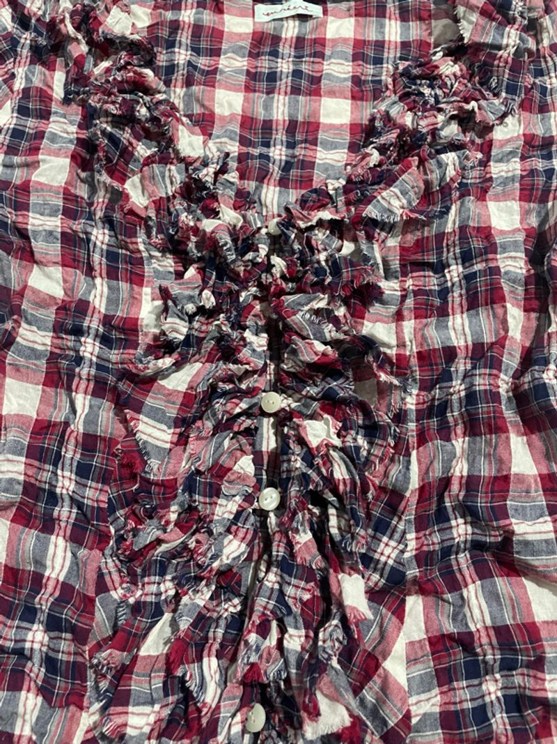 ruffled plaid peasant top, foto 5
