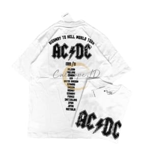 Pull & Bear Grunge Goth T-shirt Pria white