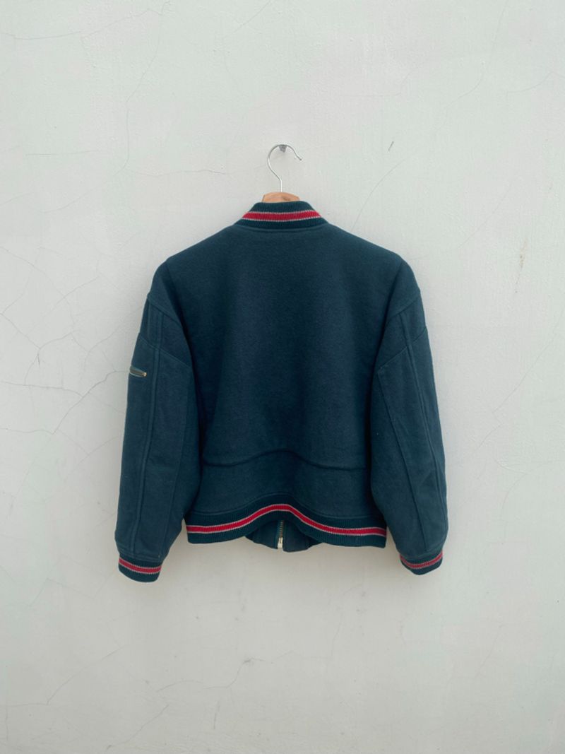 1980s Just Bigi - Wol Boxy Varsity Jacket, foto 2