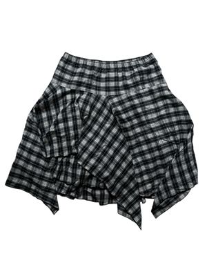 Asymmetrical pleated skirt