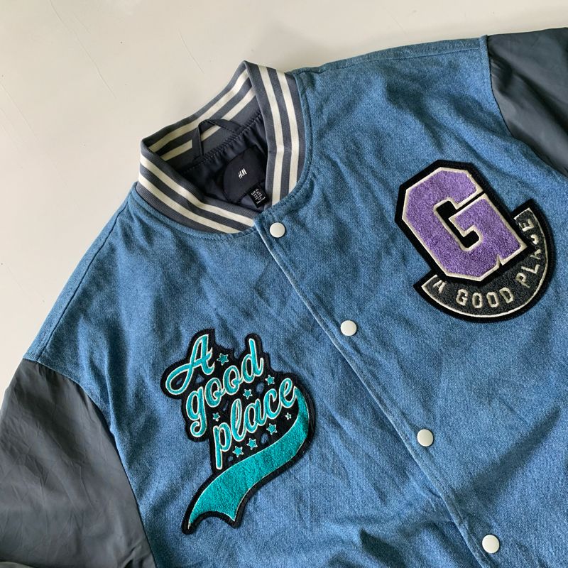 H&M Varsity Denim Jacket, foto 4