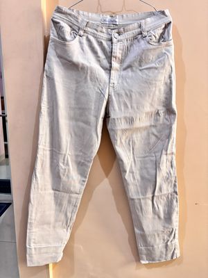 Celana chino merk mengjiaren warna beige