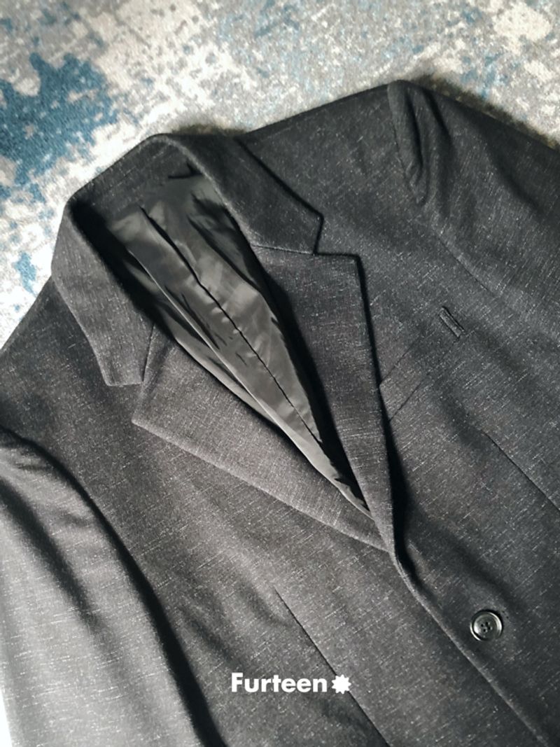 Jas/Blazer Casual Pria Premium Charcoal, foto 2
