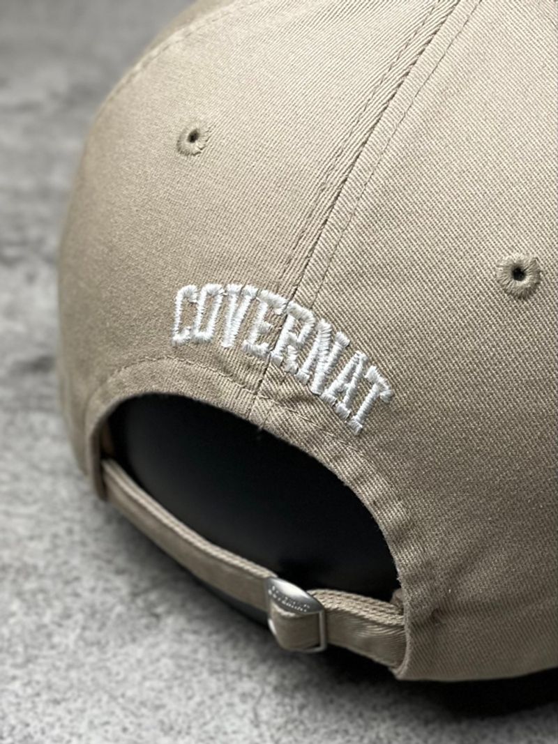 Topi Covernat Small Logo “C” Beige Cotton Unstructured Cap A, foto 6