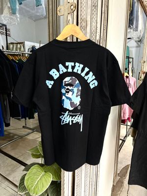 BAPE X STUSSY TSHIRT BLACK BANGKOKSTOCK