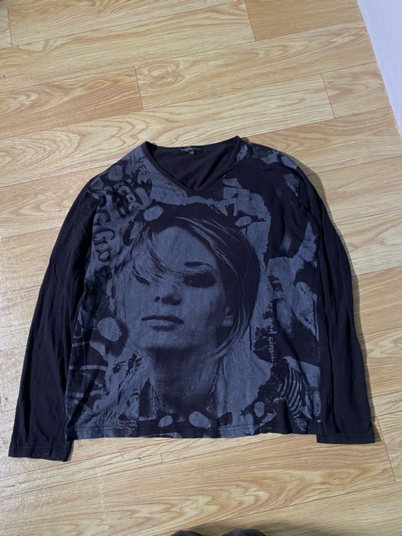 longsleeve y2k girl black, foto 2