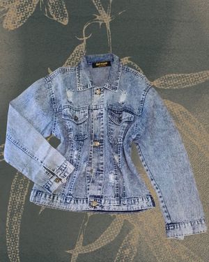 denim blue jacket jeans vintage y2k style