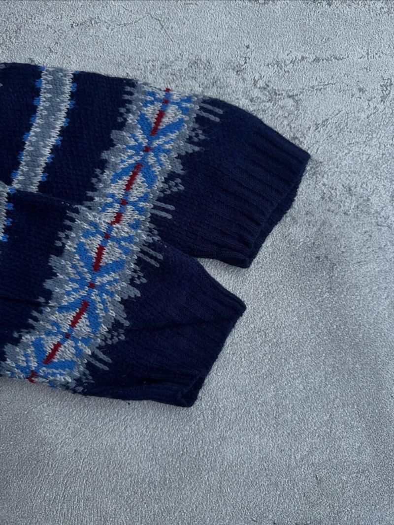 Basic Editions knitwear vintage pattern grandpa sweater, foto 4