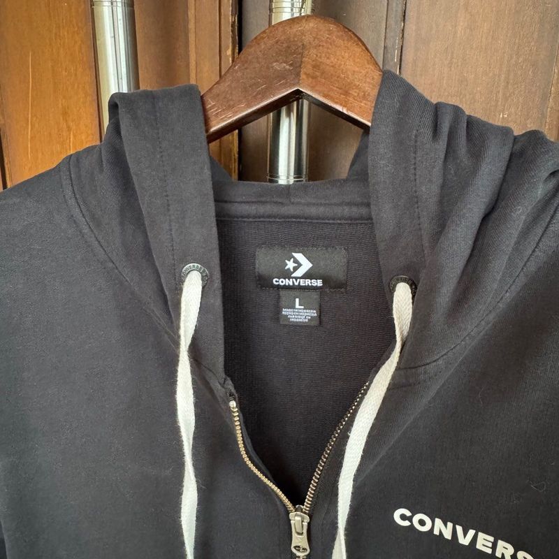 Preloved jaket hoodie converse original, foto 5