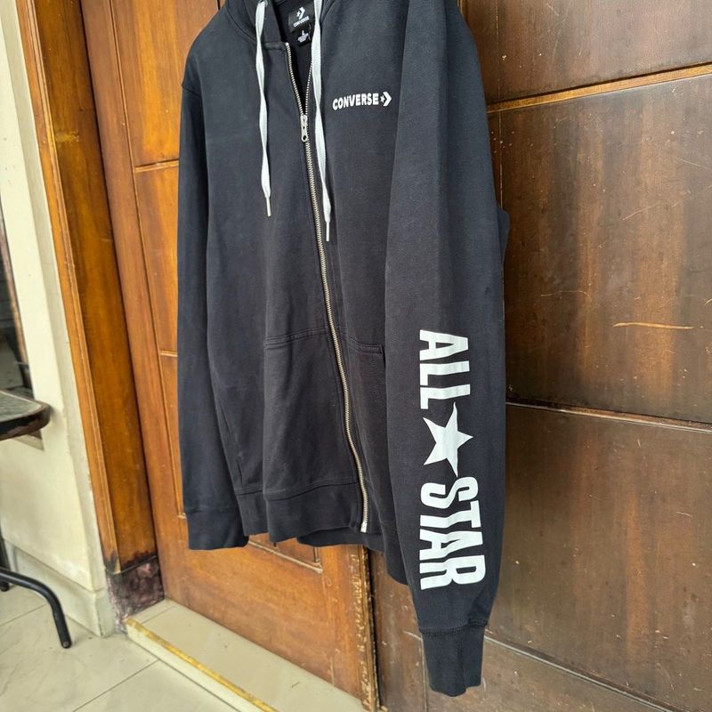 Preloved jaket hoodie converse original, foto 4
