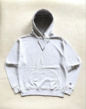 campions Hoodie small logo embroidered white