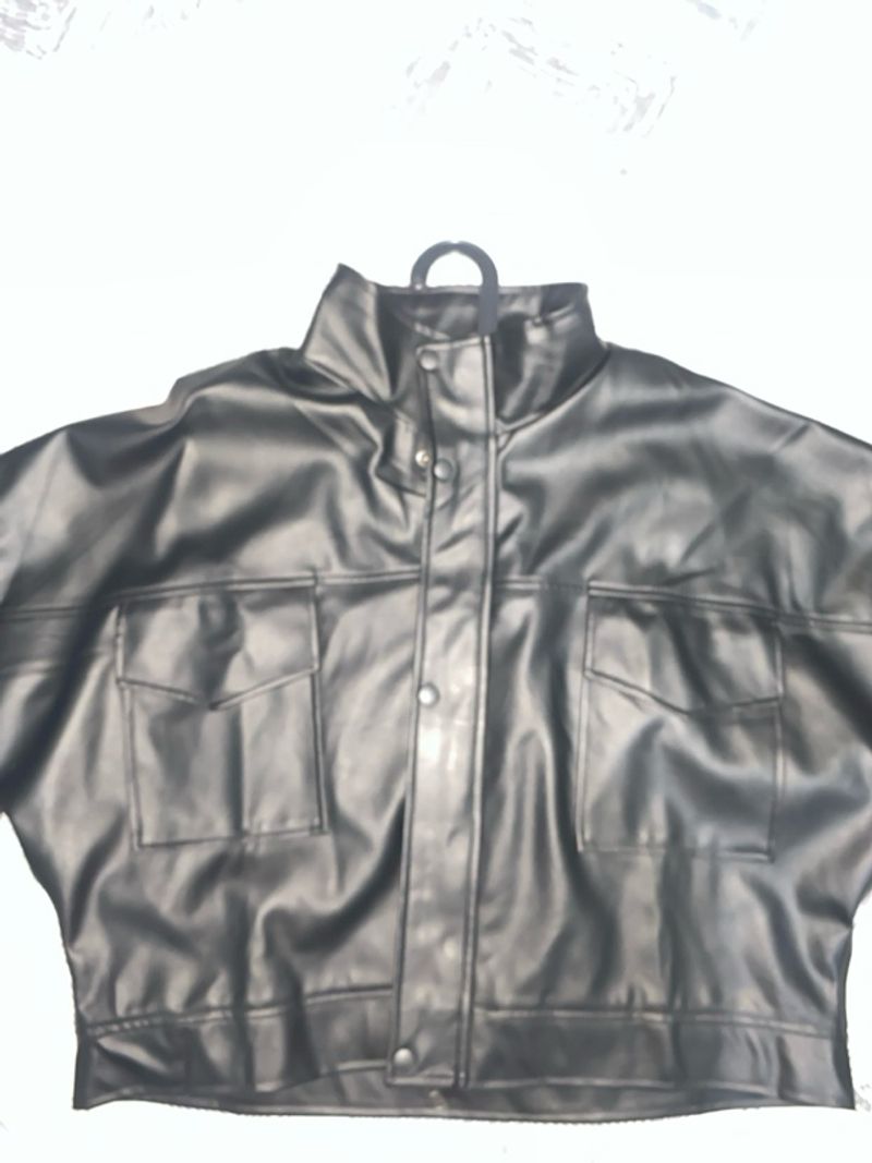 Leather Jacket Oversize Crop Unisex, foto 4