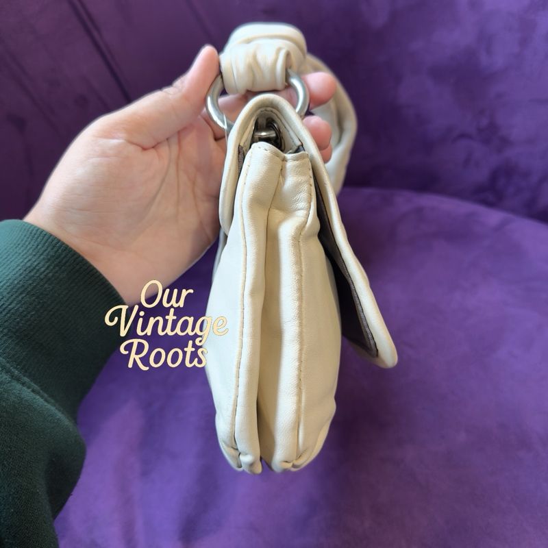 Coach y2k cream pleated shoulder bag, foto 3