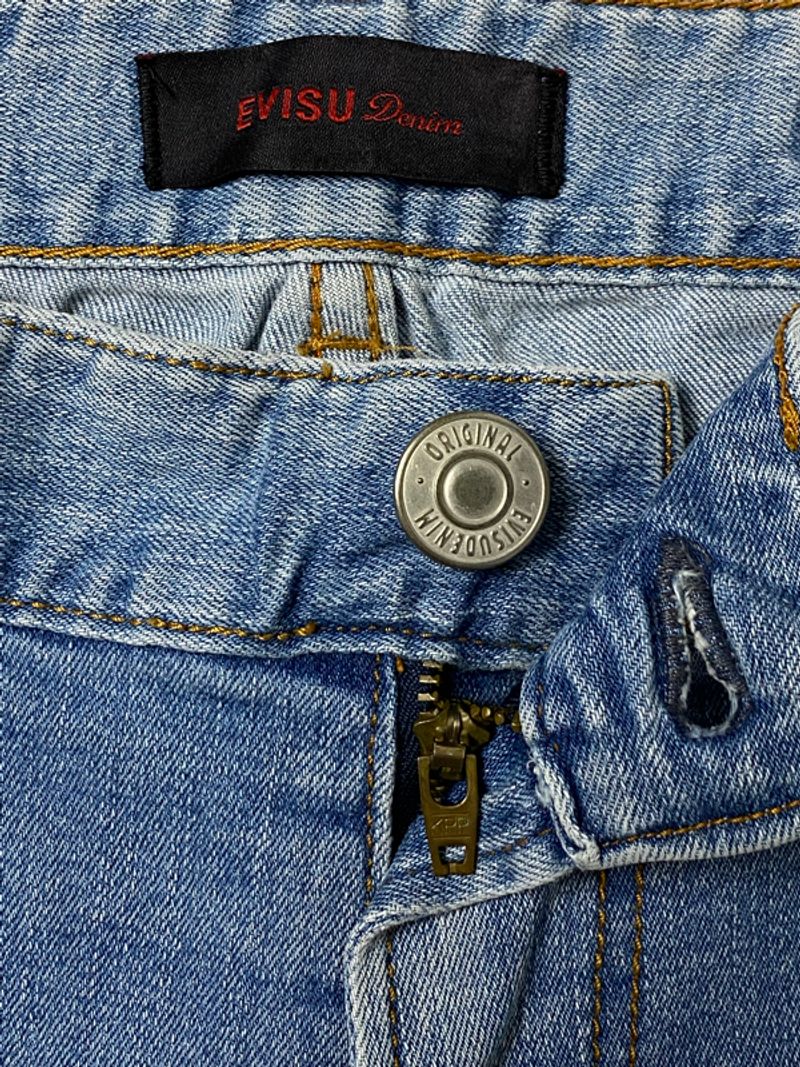 Evisu Riped Jeans Embroidered Logo, foto 6