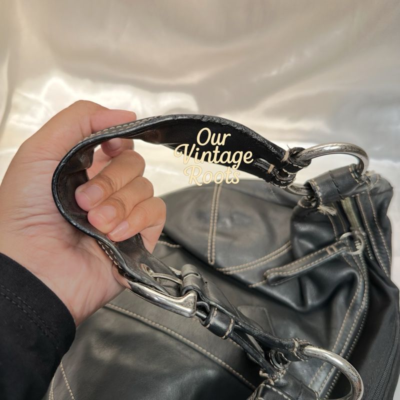 Coach black soho crescent moon hobo bag, foto 10